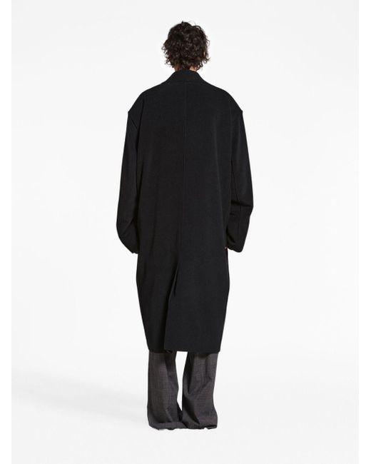 Balenciaga Black Doppelreihiger Mantel