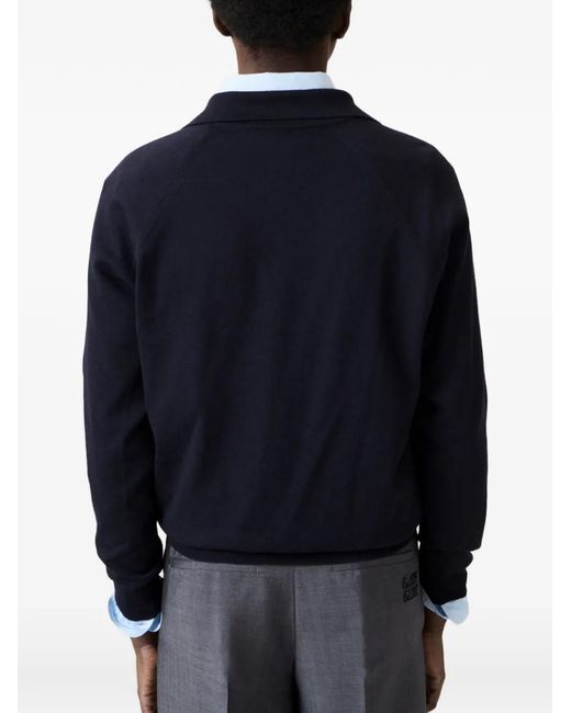 Miu Miu Blue Wool V Neck