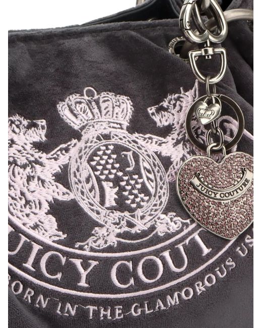 Juicy Couture Black Daydreamer Velour Tote Bag
