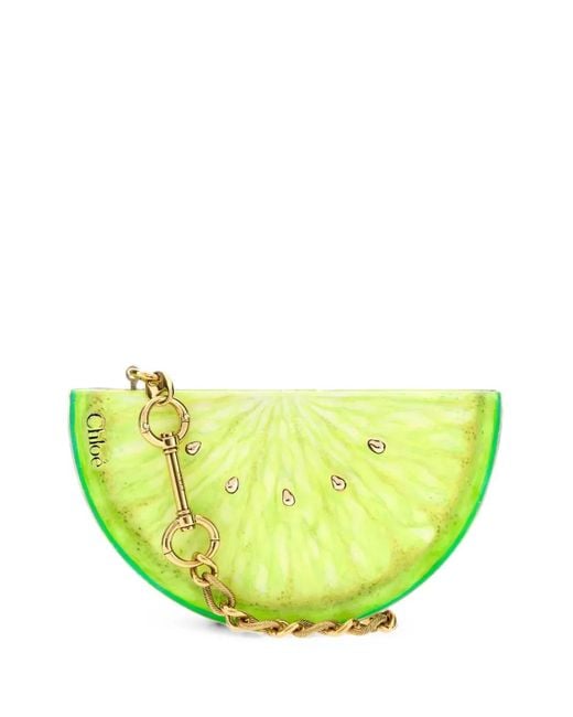 Chloé Green Tropicus Lemon Shoulder Bag