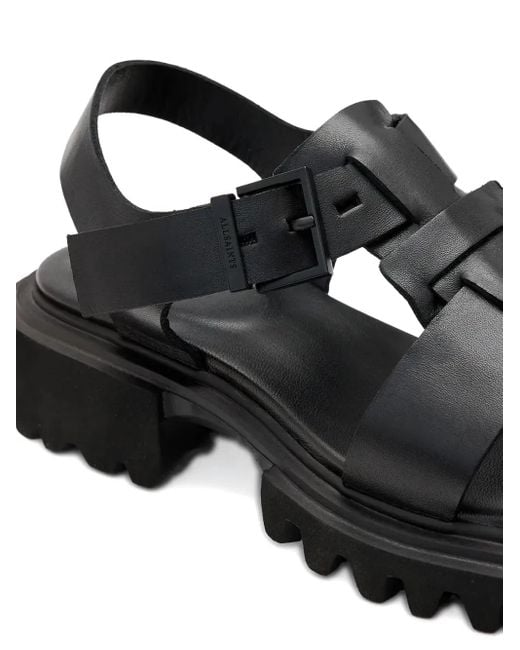 AllSaints Tess Chunky レザーサンダル Black