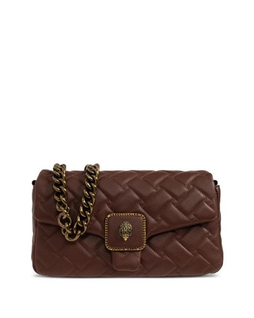 Kurt Geiger Brown Pimlico Quilted Leather Shoulder Bag