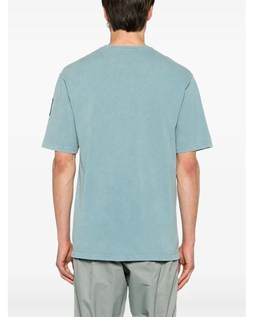 A_COLD_WALL* Blue Overdye Logo-Print T-Shirt for men