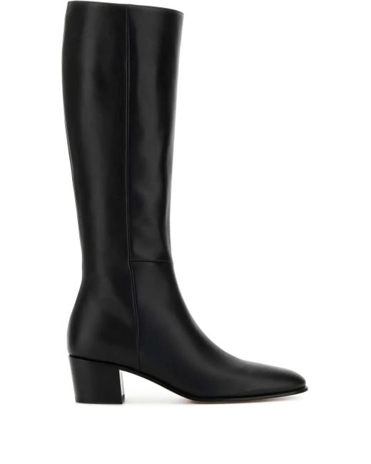 Gianvito Rossi Black Lyell Stiefel mit Blockabsatz 50mm