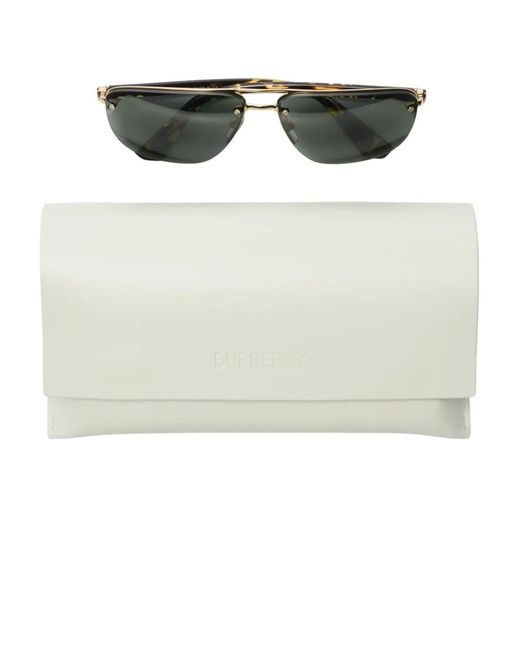 Burberry Gray Tortoiseshell-Effect Sunglasses for men