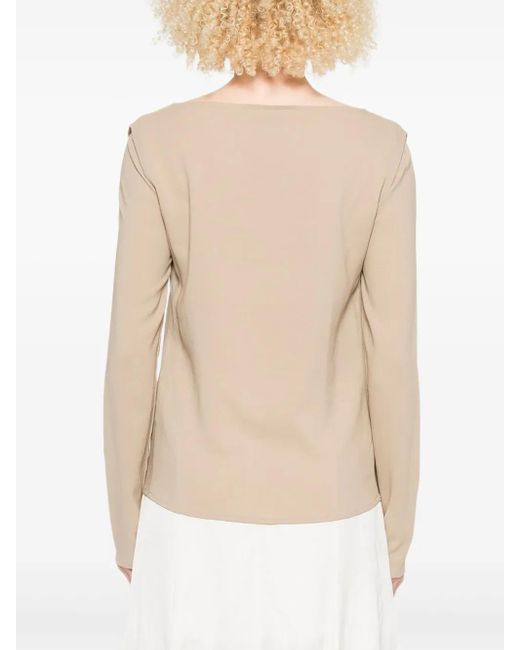 Ermanno Scervino Sweater Met Boothals in het Natural