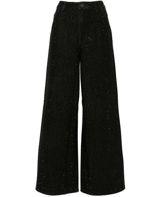 Self-Portrait Black Wide Jeans