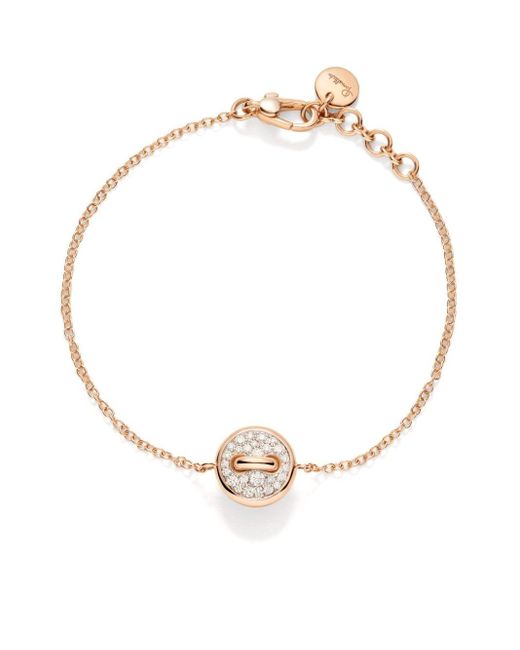Pomellato White 18kt Rose Gold Pom Pom Dot Diamond And Mother Of Pearl Bracelet