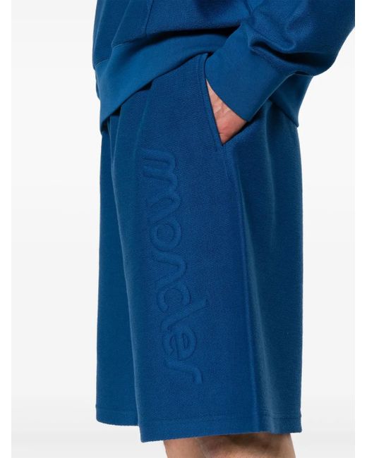Short De Sport À Logo Embossé Moncler pour homme en coloris Blue