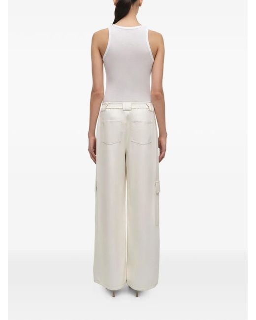 Jonathan Simkhai White Sofia Cargo Pants
