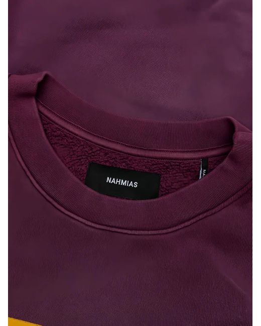 NAHMIAS Purple Crew-Neck Sweatshirt for men