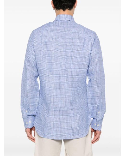 Polo Ralph Lauren Geruit Overhemd in het Blue voor heren