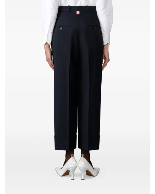 Thom Browne Blue Cuffed Trousers