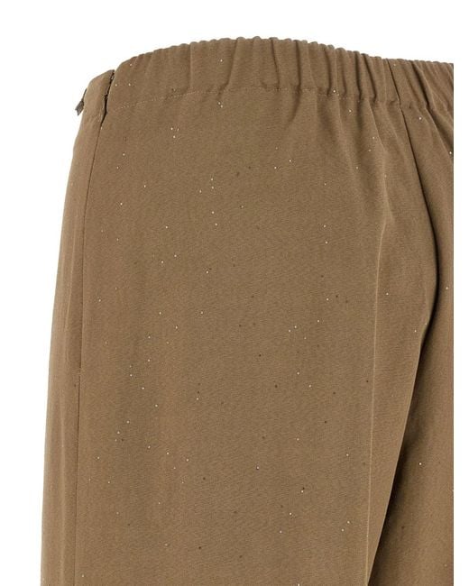 Herno Natural Sequin Embroidery Trousers