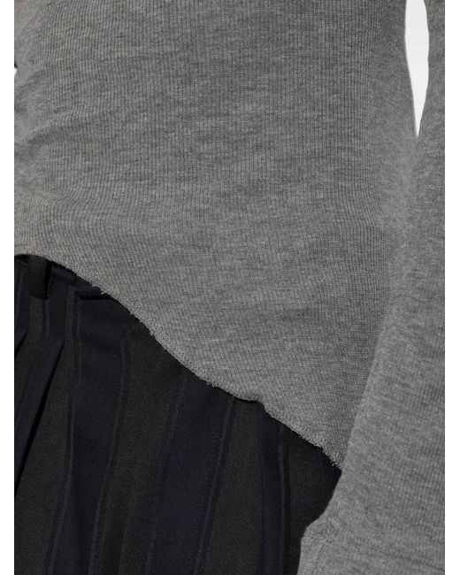 Vivienne Westwood Gray Orb-Embroidered Long-Sleeve T-Shirt