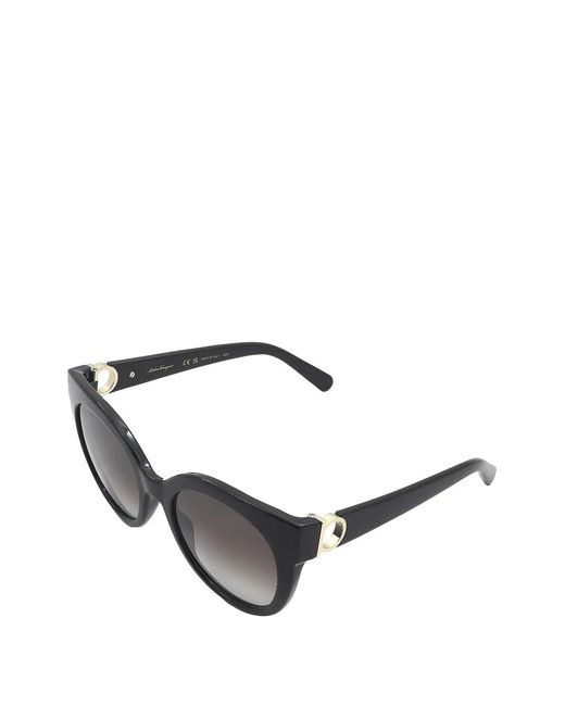 Ferragamo Eyewear Gray Round-Frame Sunglasses