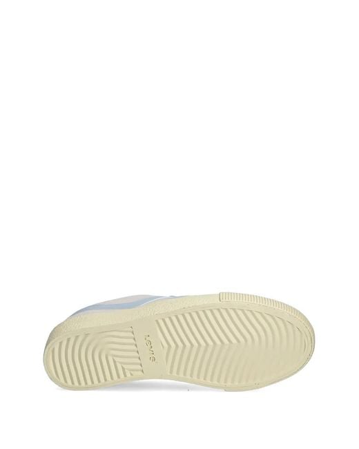 Levi's White Panelled Lace-Up Sneakers