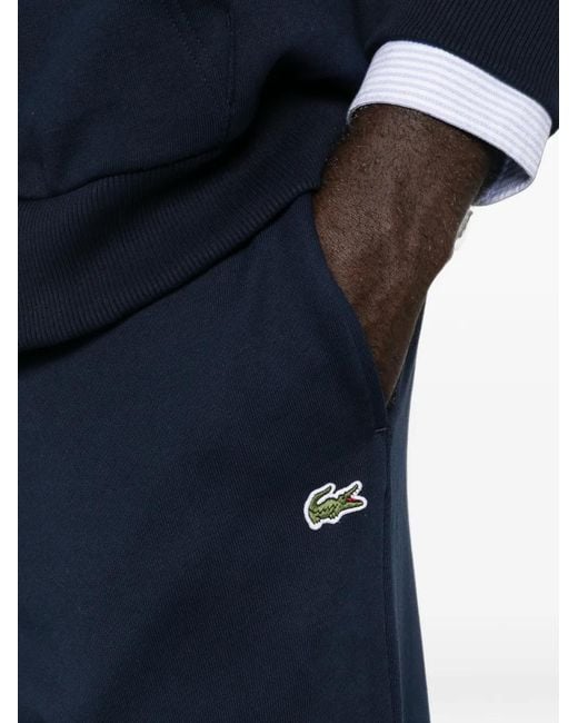 Lacoste Blue Logo-Patch Track Pants for men