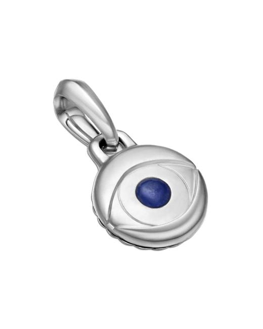 David Yurman Metallic Sterling Evil Eye Lapis Lazuli Amulet (14.5Mm) for men