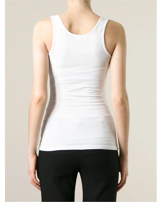 James Perse White Scoop-Neck Tank Top