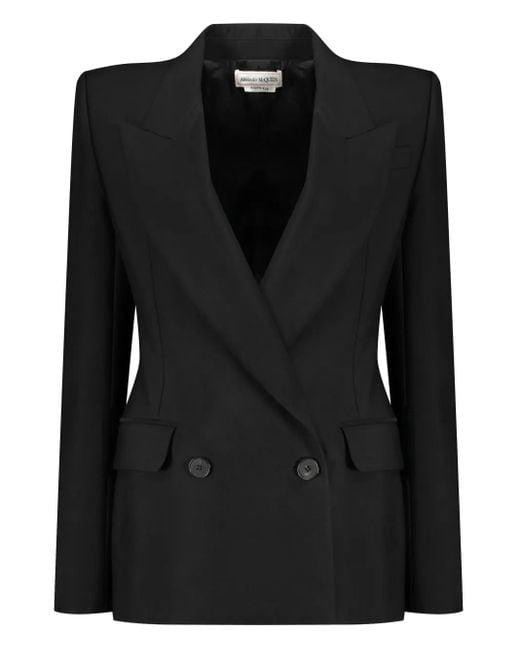 Alexander McQueen Black Doppelreihiger Blazer