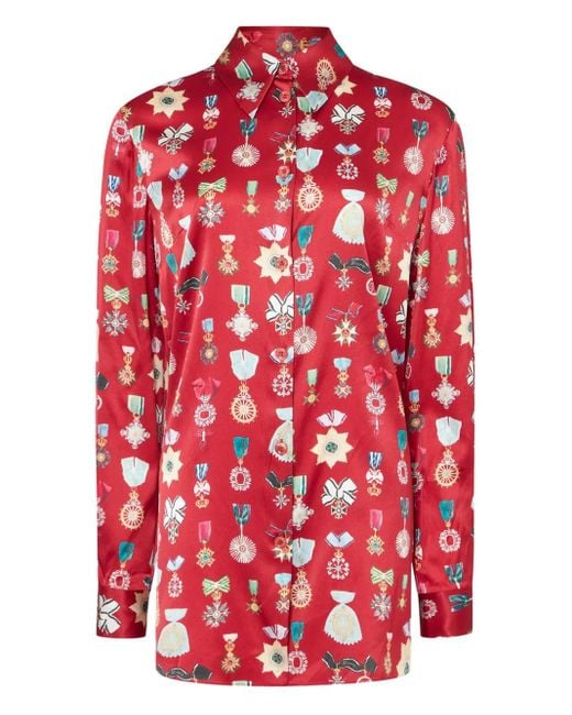 Temperley London Gloriette シャツ Red