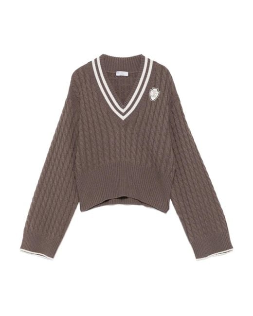 Brunello Cucinelli ケーブルニット セーター Brown