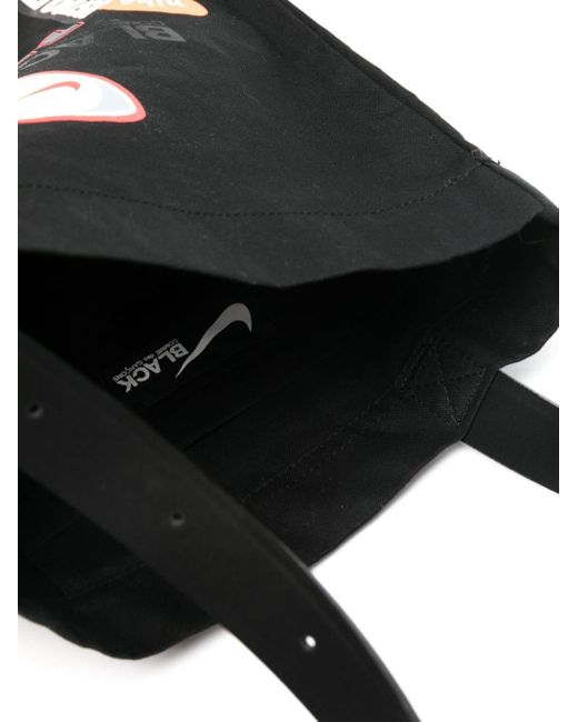 COMME DES GARÇON BLACK Black Stamp-print Tote Bag for men