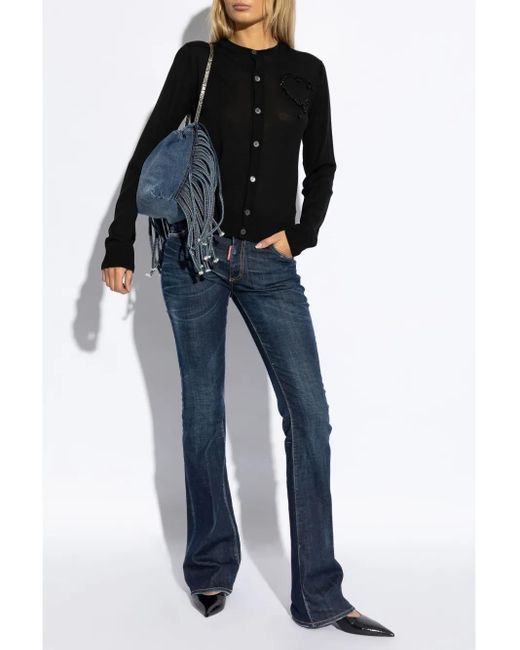 DSquared² Black Wool Cardigan