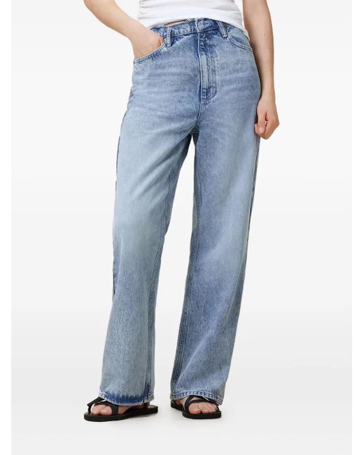 AllSaints Blue Frayed-Edge Jeans