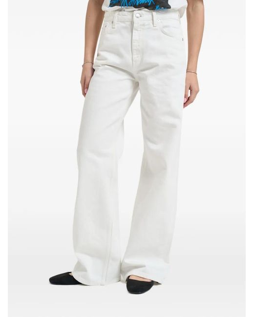 Roy Rogers White Wide-Leg Jeans