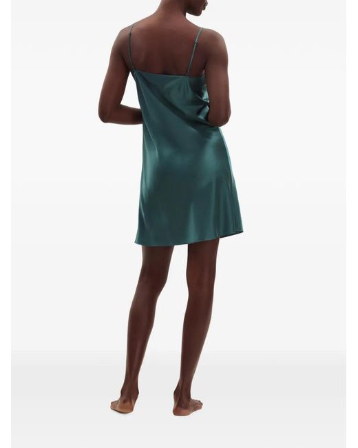Eres Green Nouba Silk Slip Dress