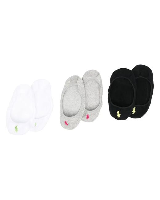 Polo Ralph Lauren Black Ultra-Low Cut Three Pack Socks