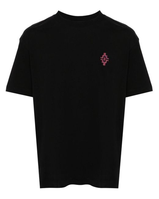 Marcelo Burlon Black Graffiti Cross Organic Cotton T-shirt for men