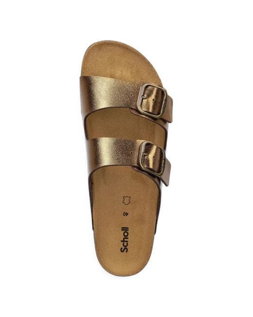Scholl Brown Josephine Flat Sandals