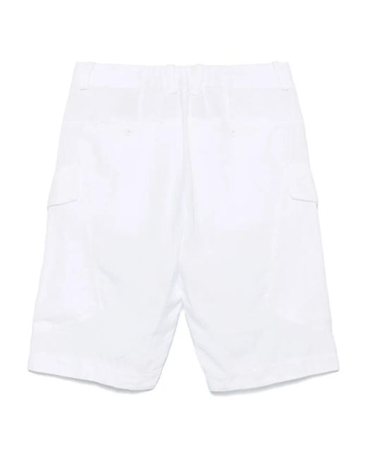 Transit White Cargo Shorts for men