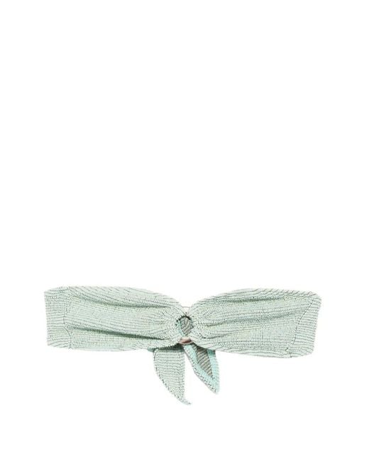 Bondeye Green Blake Ring Tie Bandeau Bikini Top