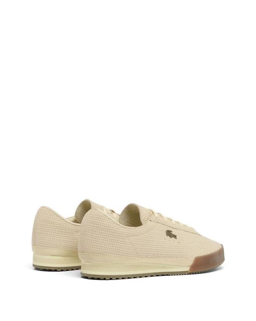 Lacoste White Perforated Logo Sneakers for men