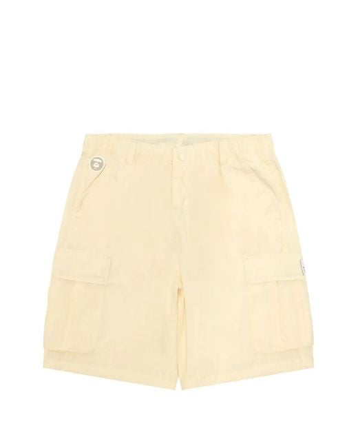 Aape By A Bathing Ape Natural Cotton Cargo Shorts for men