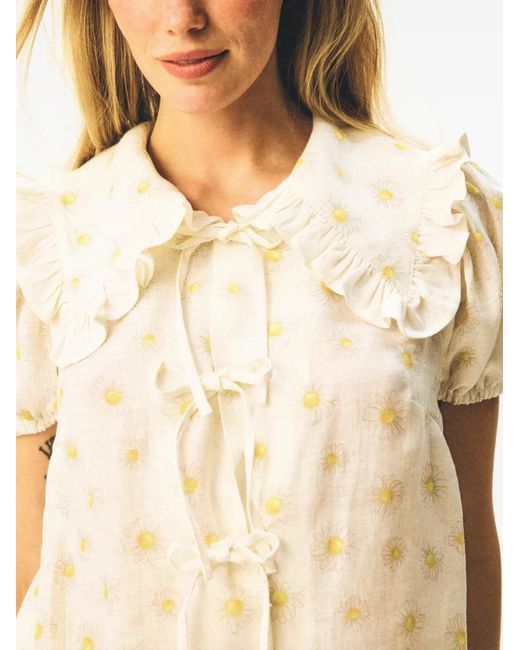 Sleeper Natural Blouse Puff En Lin