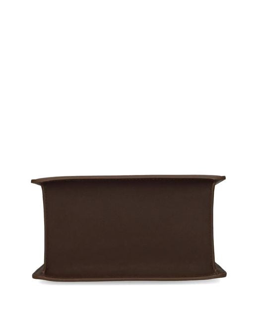 Cult Gaia Brown Sculptural-Handle Leather Mini Bag
