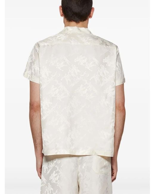 Bode Hemd Mit Jacquardmuster in White für Herren