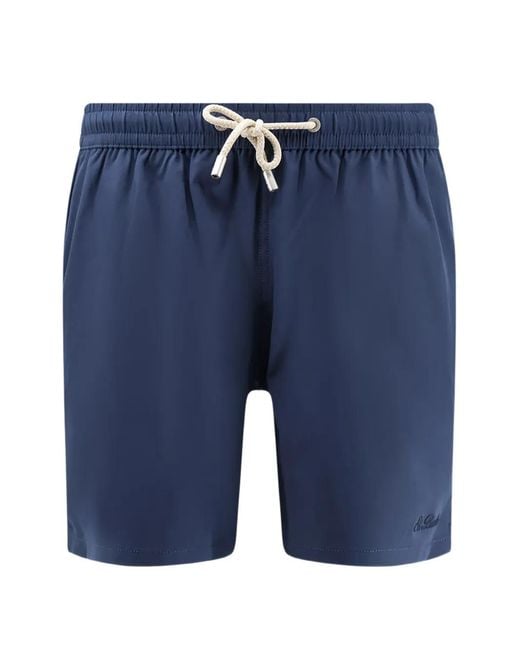 Mc2 Saint Barth Blue Comfort Drawstring-Waist Swim Shorts for men