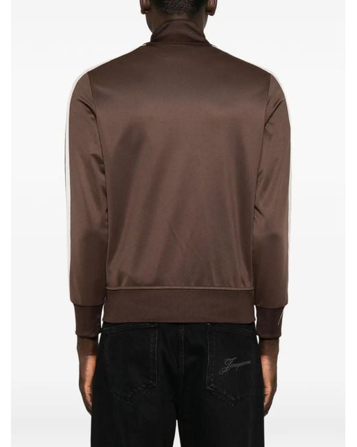 Palm Angels Brown Logo-Print Side-Stripe Jacket for men