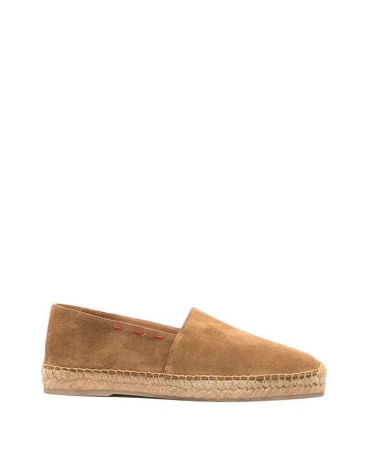 Kiton Brown Suede Espadrilles for men