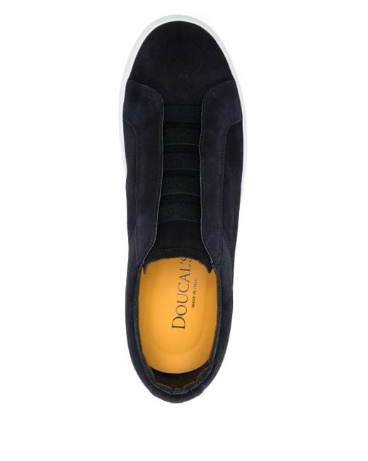 Doucal's Blue Suede Sneakers for men