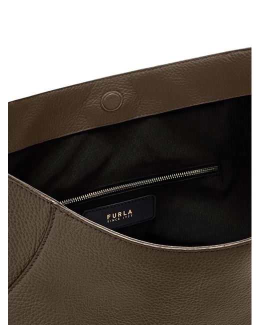 Furla Brown Large Lara Shoulder Bag