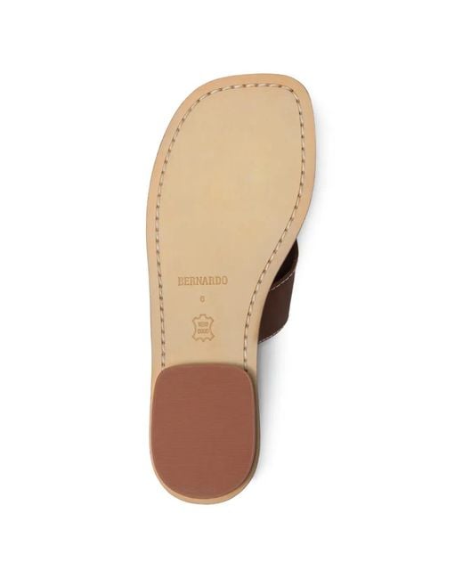 Bernardo Brown Agora Topstitching Sandals