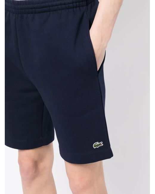 Lacoste Blue Logo-patch Track Shorts for men