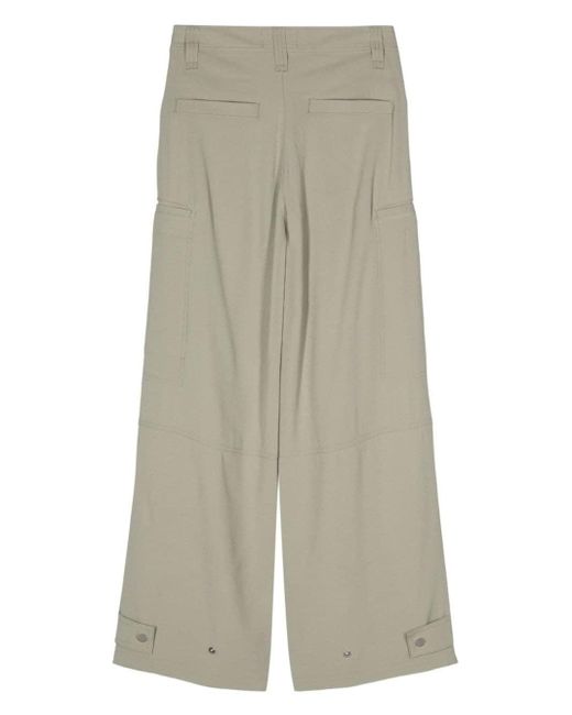 AMI Natural Crepe Straight Trousers